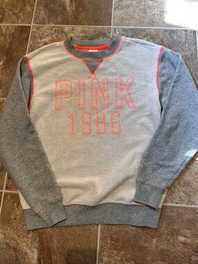 PINK Victoria's Secret Gray Crewneck Sweater